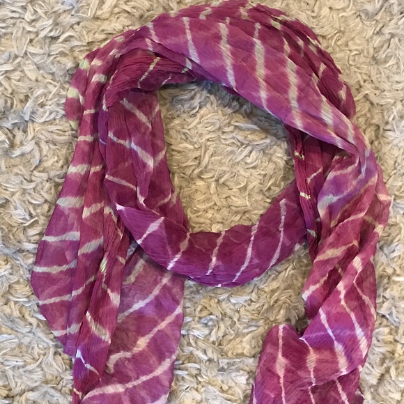 🛑SOLD! Boho Striped Sheer Scarf 🛑 - Picture 1 of 4